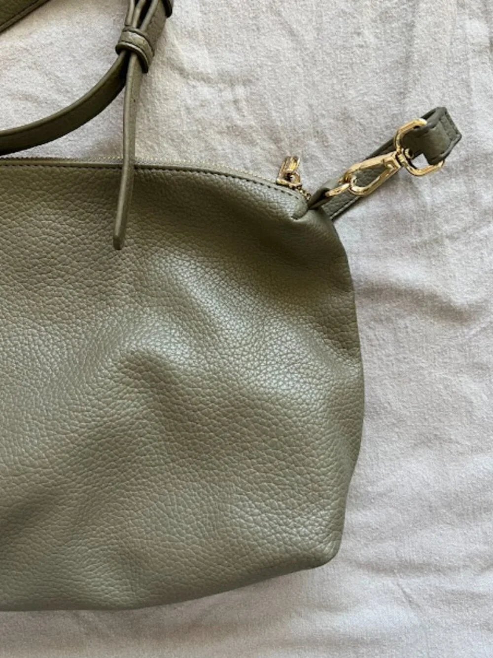 Steve Madden Olive Green Gray Logo Crossbody Bag Purse